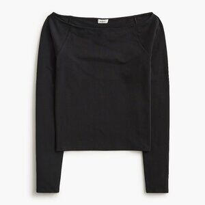 NWT J.Crew Factory Cotton-blend off-the-shoulder top